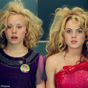 Lola (Lohan, right) and schoolmate Ella (Alison Pill, left) have a couple of bad hair days. photo 12