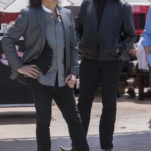 4th and Loud, Paul Stanley (L), Gene Simmons (R), 'Changing of the Guard', Season 1, Ep. #5, 09/09/2014, ©AMC