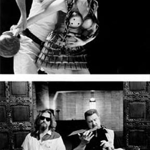 Top: (Left to right) The Dude (JEFF BRIDGES) has a vivid dream that includes Maude (JULiANNE MOORE) as a bowling goddess. Bottom: (Left to right) JEFF BRIDGES and JOHN GOODMAN. photo 12