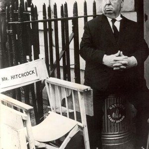 FRENZY, director Alfred Hitchcock, on set, 1972