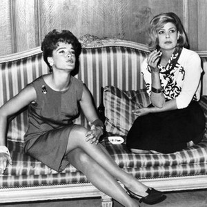 THE VICTORS, from left: Romy Schneider, Melina Mercouri, publicity photo, 1963
