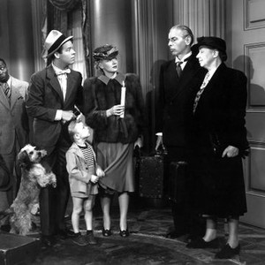 BLONDIE HAS SERVANT TROUBLE, Ray Turner, Daisy the dog, Arthur Lake, Larry Simms, Penny Singleton, Arthur Hohl, Esther Dale, 1940