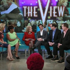 The View, from left: Jenny McCarthy, Sherri Shepherd, Barbara Walters, John Stamos, Bob Saget, Dave Coulier, 'Season 17', ©ABC