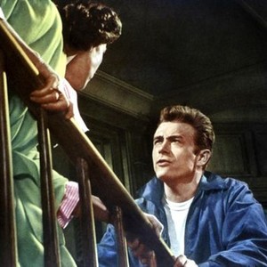 REBEL WITHOUT A CAUSE, from left: Ann Doran, James Dean, 1955
