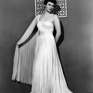 ROGUES' REGIMENT, Marta Toren, in a gown by Orry-Kelly, 1948