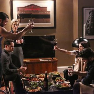 How To Get Away With Murder, from left: Charlie Weber, Matt McGorry, Liza Weil, Karla Souza, Jack Falahee, 'What Happened to You, Annalise?', Season 2, Ep. #10, 02/11/2016, ©ABC