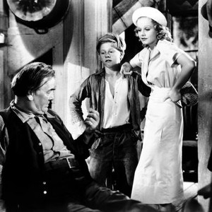 RIFFRAFF, from left: Roger Imhof, Mickey Rooney, Jean Harlow, 1936