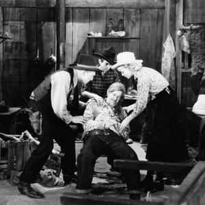 VALLEY OF THE LAWLESS, from left: Frank Ball, Bobby Nelson (child in back), Gabby Hayes, Joyce Compton, 1936