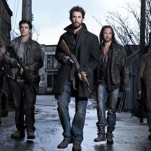 Sarah Carter, Drew Roy, Noah Wyle, Colin Cunningham and Will Patton (from left)