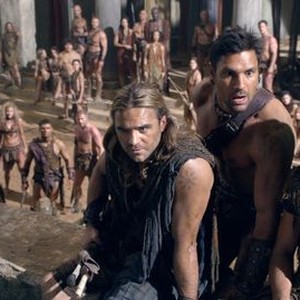 Spartacus, from left: Barry Duffield, Dustin Clare, Manu Bennett, Pana Hema Taylor, 'Monsters', Season 2: Vengeance, Ep. #9, 03/23/2012, ©SYFY