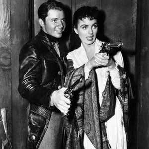 THE DUEL AT SILVER CREEK, from left, Audie Murphy, Susan Cabot, 1952
