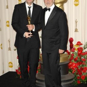 Producer Christian Colson, Best Picture for Slumdog Millionaire, Steven Spielberg in the press room for 81st Annual Academy Awards - PRESS ROOM, Kodak Theatre, Los Angeles, CA 2/22/2009. Photo By: Dee Cercone/Everett Collection