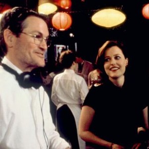 PLAYING BY HEART, director Willard Carroll, Gillian Anderson, on set, 1998. ©Miramax