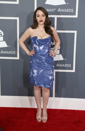 kat dennings blue dress KatDennings 