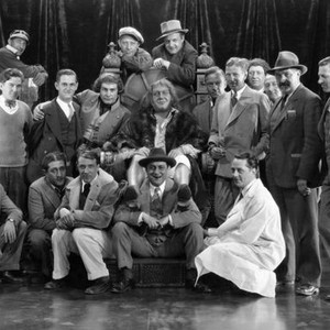 THE PATRIOT, cast and crew, including Emil Jannings (center), director Ernst Lubitsch (bottom, center), on-set, 1928