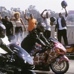 Smoke (LAURENCE FISHBURNE, right) and Dogg (KID ROCK, left) take to the streets to race for the title King of Cali in DreamWorks Pictures' actioner BIKER BOYZ. photo 4