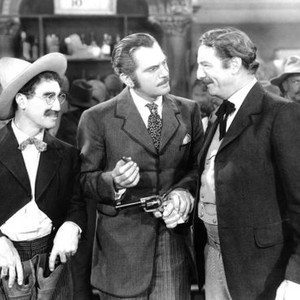GO WEST, foreground from left: Groucho Marx, Walter Woolf King, Robert Barrat (The Marx Brothers), 1940
