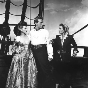 THE SPANISH MAIN, Maureen O'Hara, Paul Henreid, Binnie Barnes, 1945