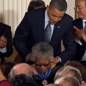 Soul Mates: Dr. Maya Angelou and Common, Maya Angelou (L), Barack Obama (R), 02/12/2012, ©BET