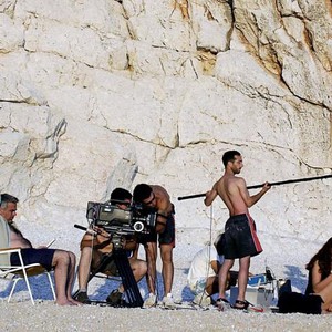 IKLIMLER, (aka CLIMATES, aka THE CLIMATE), Ebru Ceylan (third from right), Nuri Bilge Ceylan (far right), on set, 2006, ©Zeitgeist Films