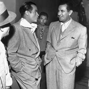 WHERE THERE'S LIFE, Bob Hope, director Sidney Lanfield on set, 1947