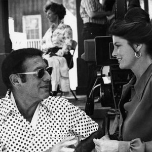THE SWARM, producer and director Irwin Allen, Katharine Ross, on-set,  1978, (c) Warner Brothers