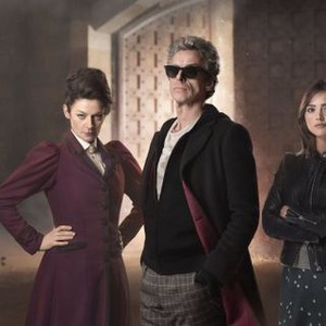 Doctor Who, Michelle Gomez (L), Peter Capaldi (C), Jenna Coleman (R), 'The Magician's Apprentice', Season 9, Ep. #1, 09/19/2015, ©BBC