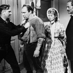 GOLDTOWN GHOST RIDERS, from left: Gene Autry, John Doucette, Gail Davis, Kirk Riley, 1953