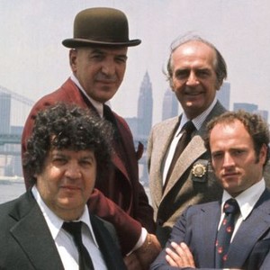 Telly Savalas (left) and Dan Frazer (top row); George Savalas (left) and Kevin Dobson (bottom row)