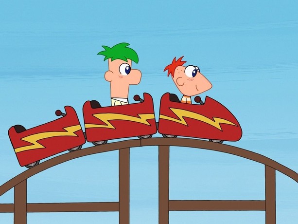 Phineas And Ferb Roller Coaster Poster Phineas And Ferb Rollercoaster"