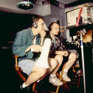 BOUND, Directors Andy and Larry Wachowski, on set, 1996 Grammercy Pictures