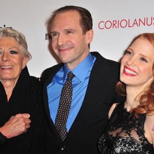 Vanessa Redgrave, Ralph Fiennes, Jessica Chastain at arrivals for CORIOLANUS Premiere, The Paris Theatre, New York, NY January 17, 2012. Photo By: Gregorio T. Binuya/Everett Collection