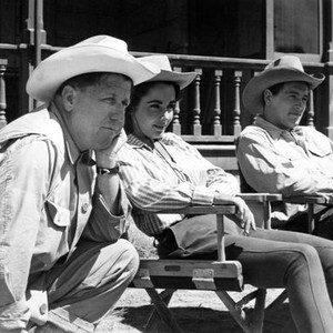 GIANT, director, George Stevens, Elizabeth Taylor, Rock Hudson, on-set, 1956