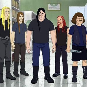 Skwisgaar Skwigelf, Toki Wartooth, Nathan Explosion, Pickles and William Murderface (from left)