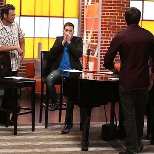 The Voice, Blake Shelton (L), Michael Bublé (R), 'The Battles Continue', Season 3, Ep. #14, 10/22/2012, ©NBC