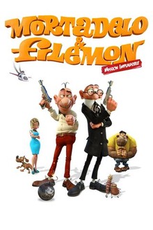 Mortadelo y Filemón en un semáforo de Barcelona