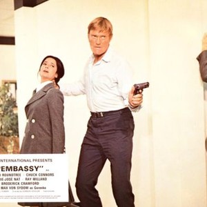 EMBASSY, Marie-Jose Nat, Chuck Connors, Broderick Crawford, 1972