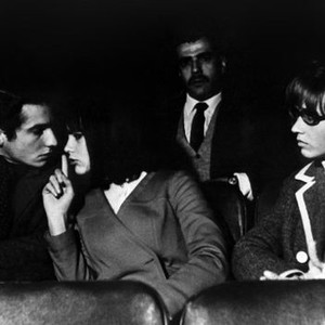 MASCULIN FEMININ, Jean-Pierre Leaud, Chantal Goya, Marlene Jobert, 1966.