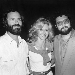 XANADU, producer Lawrence Gordon, Olivia Newton-John, co-producer Joel Silver on-set, 1980. © Universal
