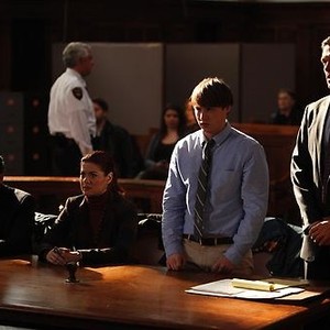 Smash, from left: Brian d'Arcy James, Debra Messing, Emory Cohen, Neal Bledsoe, 'The Coup', Season 1, Ep. #8, 03/26/2012, ©NBC
