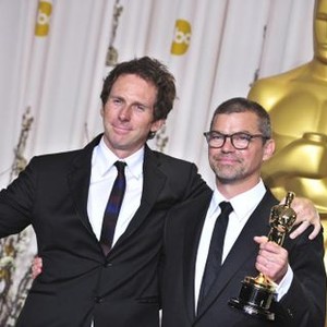 Kirk Baxter, Angus Wall, winners, Best Achievement in Editing, The Girl with the Dragon Tattoo in the press room for The 84th Annual Academy Awards - Oscars 2012 - Press Room, Hollywood  Highland Center, Los Angeles, CA February 26, 2012. Photo By: Gregori