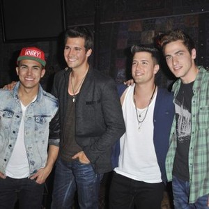 Big Time Rush Band (Carlos Pena, Jr., James Maslow, Logan Henderson, Kendall Schmidt) in attendance for BIG TIME RUSH Announcement for Summer Break Tour, House of Blues, West Hollywood, Los Angeles, CA April 1, 2013. Photo By: Elizabeth Goodenough/Everett