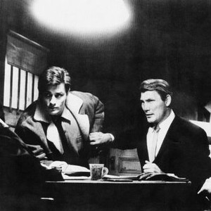 ONCE A THIEF, from left: John Davis Chandler, Alain Delon, Jack Palance, 1965