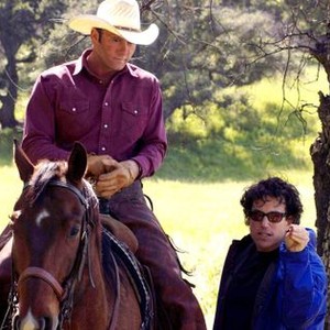 FLICKA, Tim McGraw, director Michael Mayer on set, 2006, TM & Copyright (c) 20th Century Fox Film Corp. All rights reserved.