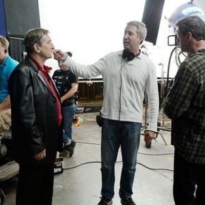 GRUDGE MATCH, front, from left: Robert De Niro, director Peter Segal, Sylvester Stallone, on set, 2013. ph: Ben Rothstein/©Warner Bros.