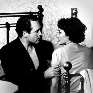 THE QUARE FELLOW, from left: Patrick McGoohan, Sylvia Syms, 1962