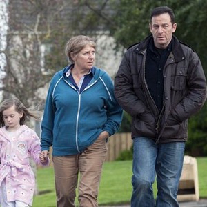 Skye Devlin, Victoria Wood and Jason Isaacs (from left)