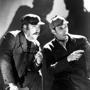ADVENTURES OF SHERLOCK HOLMES, Nigel Bruce, Basil Rathbone, 1939, as Watson and Sherlock Holmes