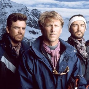 INTO THIN AIR: DEATH ON EVEREST, (from left): Christopher McDonald, Peter Horton, Nathaniel Parker, 1997. © Columbia TriStar Television