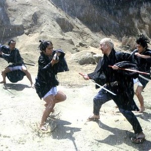 ZATOICHI, 'Beat' Takeshi Kitano (center right, blond hair), 2003, (c) Miramax